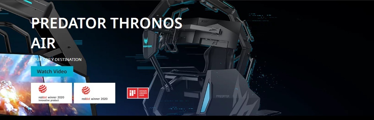 Predator Thronos Air gaming cockpit product page